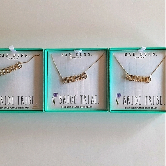 𝅺Rae Dunn BRIDESMAID Necklaces Set Of 3 New In Boxes - Picture 1 of 5